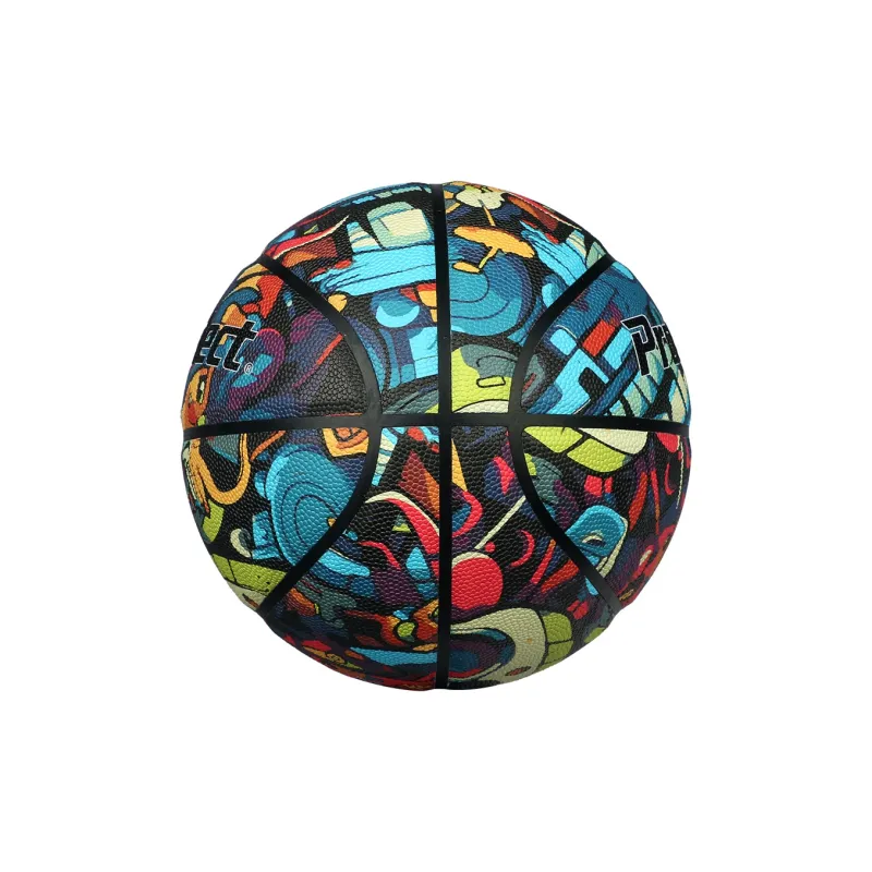 ProSelect PU Basketball Multicolor Graffiti Size 7 Training Competition Unisex-3