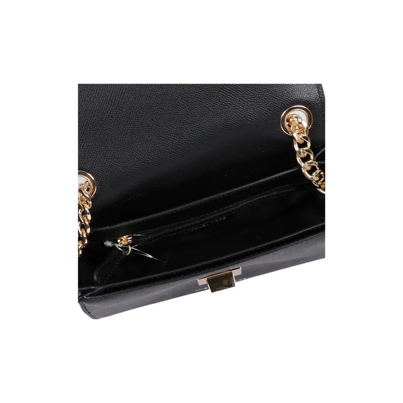 MICHAEL KORS Sylvia Leather Shoulder Bag Crossbody Bag Medium Size Women's Black-3