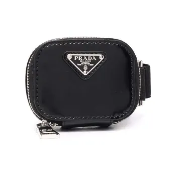 PRADA Calfskin Wallet Unisex Black