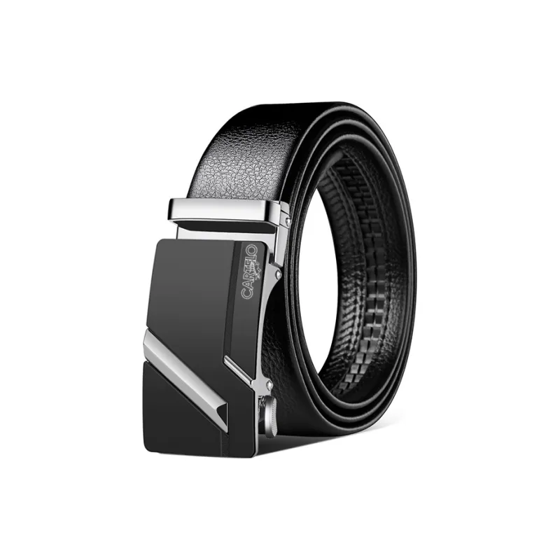 CARTELO Cow Split Leather Belts Men's Width 3.5CM-0