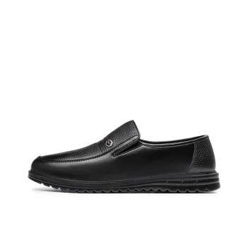 HUANAI Men's Casual Shoes Men Low Top Black