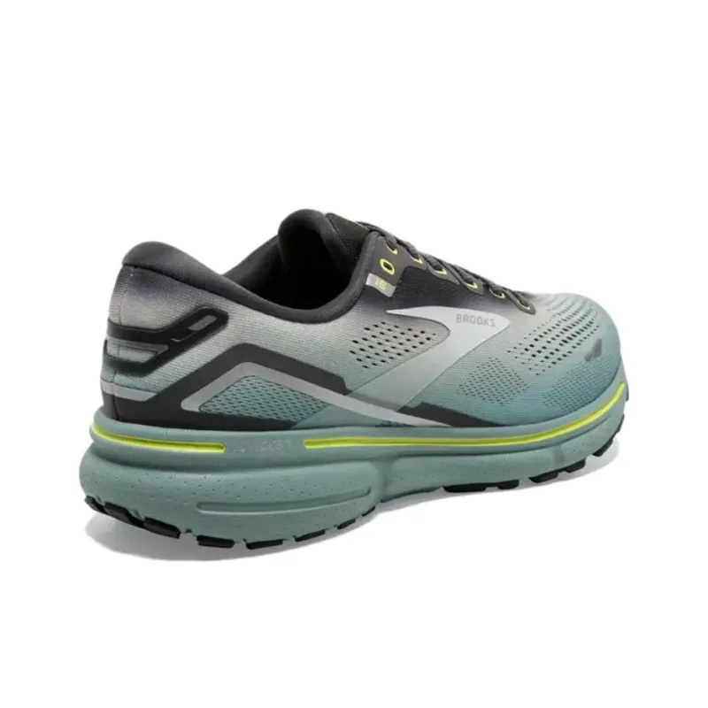 Brooks Ghost 15 Anti Slip Wear Resistant Low Top Running Shoes Men's Asphalt Gray Blue-4