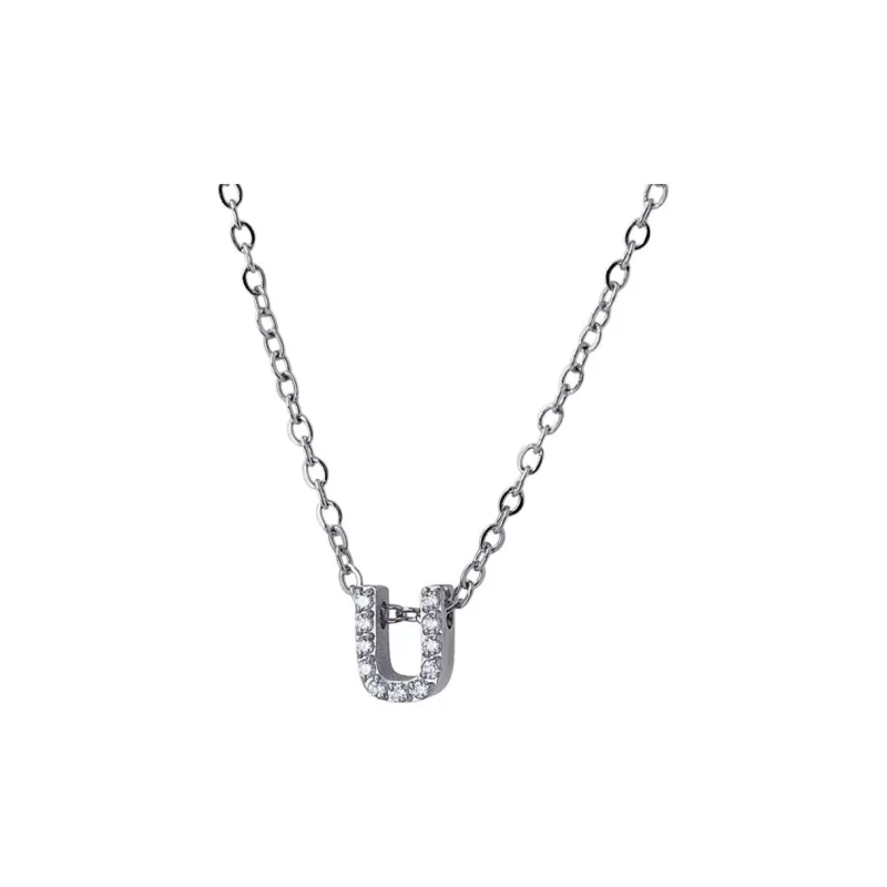 ANARTXY Zircon Surgical Steel Stainless Steel Gold Silver Necklaces Women's Gold/Silver-46