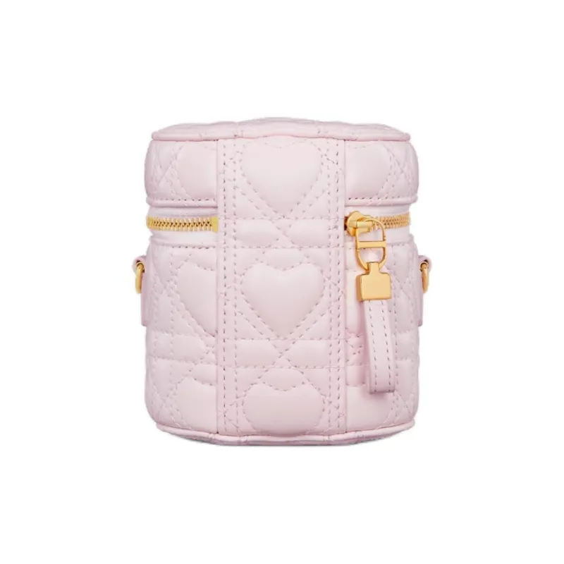 DIOR Sheepskin Makeup Bag Mini Women's Light Pink-2