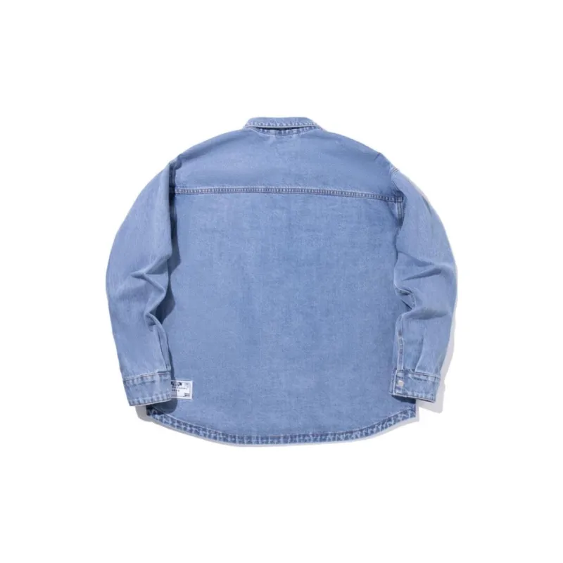 LiNing Denim Jacket Men's Medium Blue Denim-1