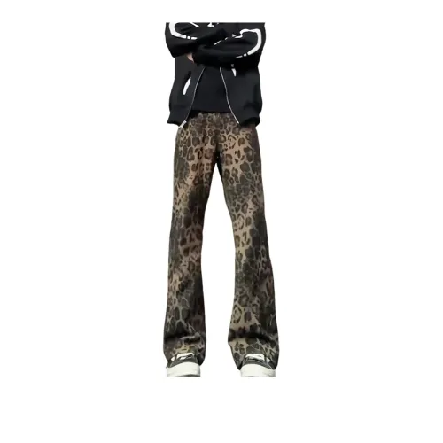 COMXZ Jeans Unisex Leopard Print