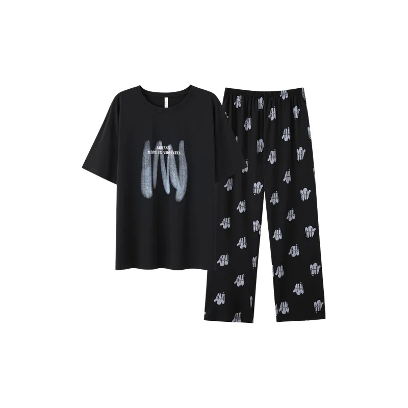 Qin Jing Pajama Set Unisex Black-4