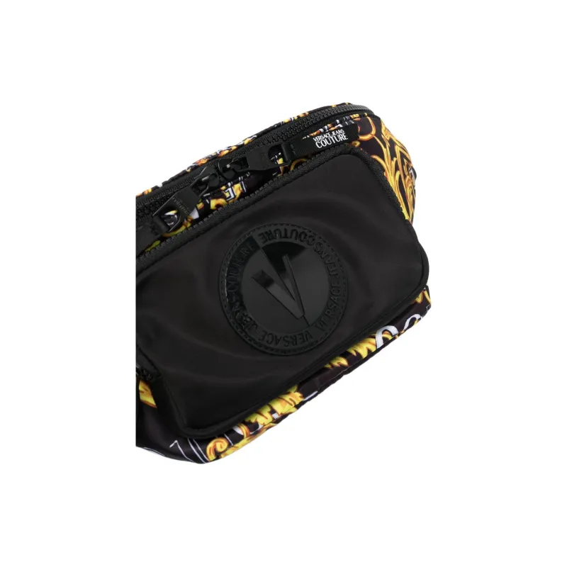 VERSACE JEANS COUTURE Polyester Crossbody Bag Sling Bag Fanny Pack Men's Black-4