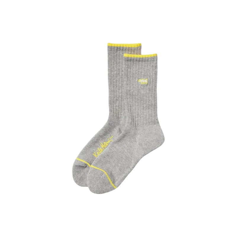 UNIQLO X Keith Haring Co branded Series Mid Calf Socks Men's 1 Pack Gray-0