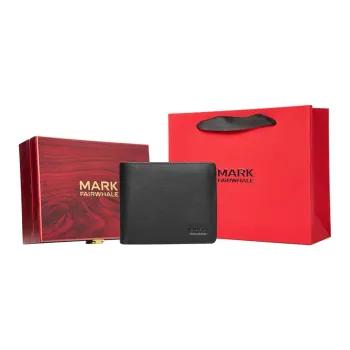 FAIRWHALE Top Grain Cow Leather Wallet Regular Men's Black