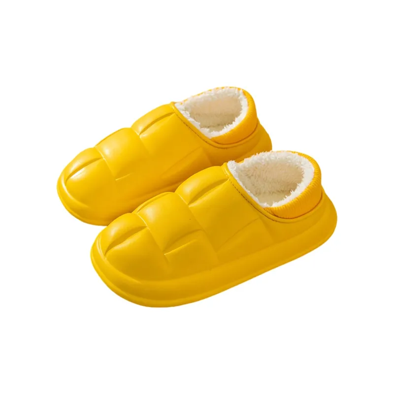 NingYi Waterproof Cotton Slippers With Home Plush Liner Slippers/Home Slippers For Fall And Winter-4