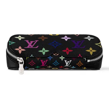 LOUIS VUITTON X Takashi Murakami Monogram Multicolor Sunglass Pouch Black Multicolored