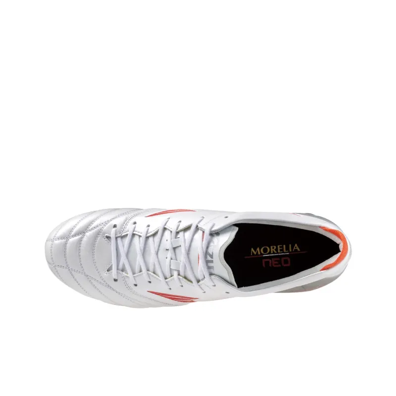 Mizuno Morelia Neo 4 Wear resistant And Lightweight Soccer Shoes Unisex White-2