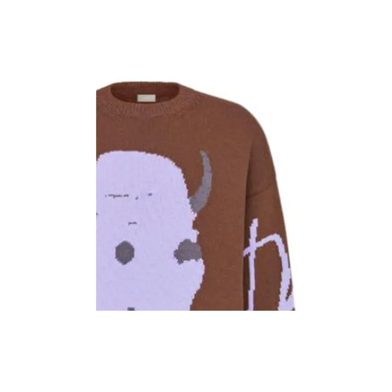 DIOR Dior Quarterly New Products FW22 Sweater Men's Mocha Brown-2