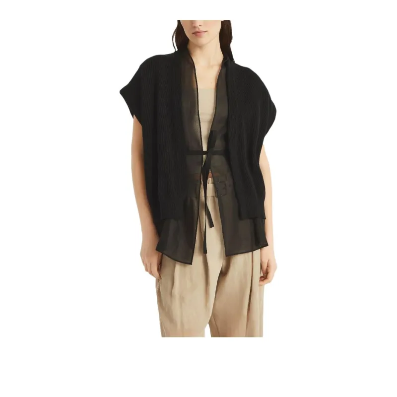 Brunello Cucinelli Layered Tied Waist Cardigan-2