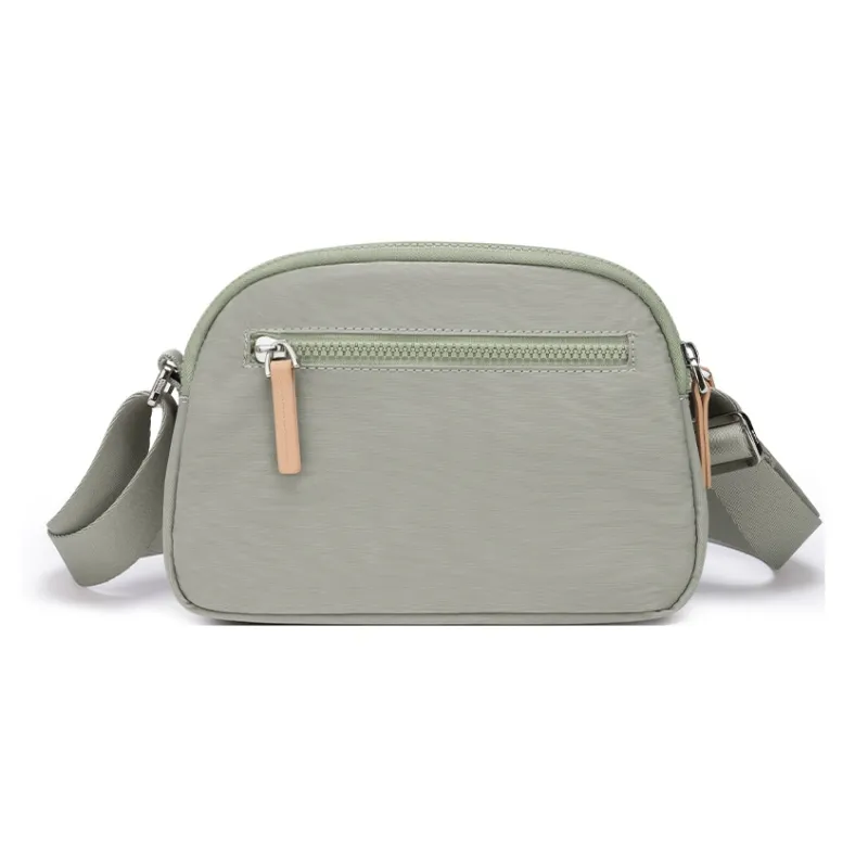 SEPTWOLVES Fabric Crossbody Bag Small Size Women's Gray Green-3
