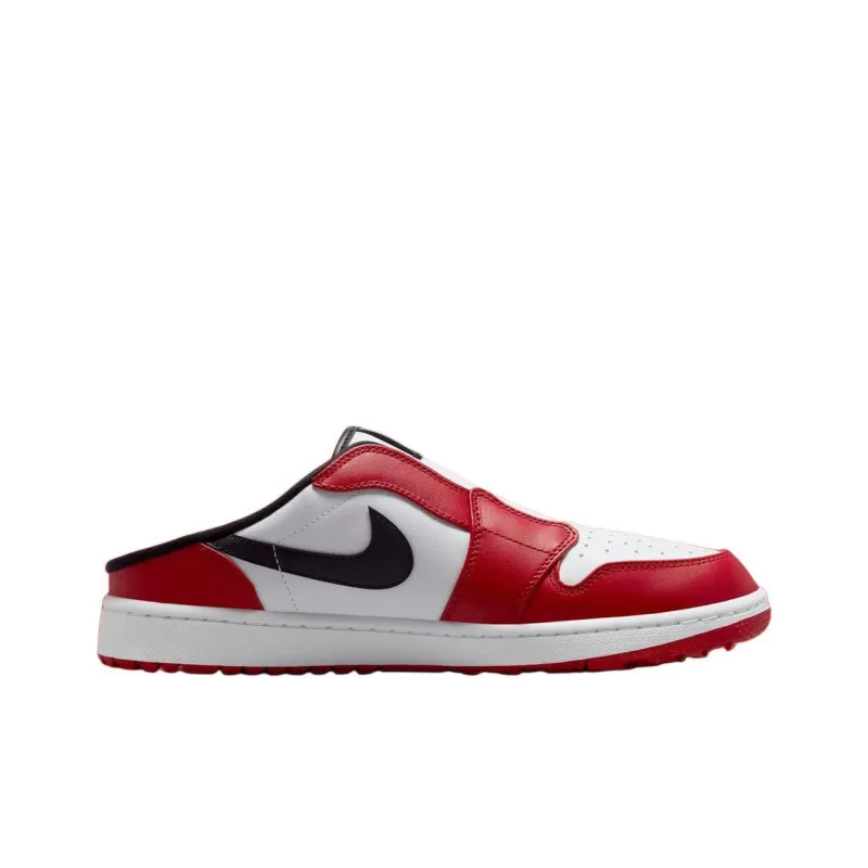 Jordan Air Jordan 1 Anti Slip Wear Resistant Low Top Golf Shoes Men's Red White-1
