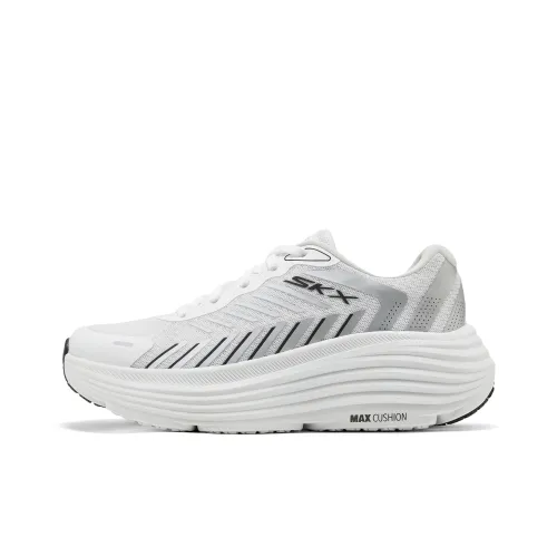 Skechers WOMEN'S GO Series Cushioning Anti Slip And Wear Resistant Low Top Running Shoes Women's White Black