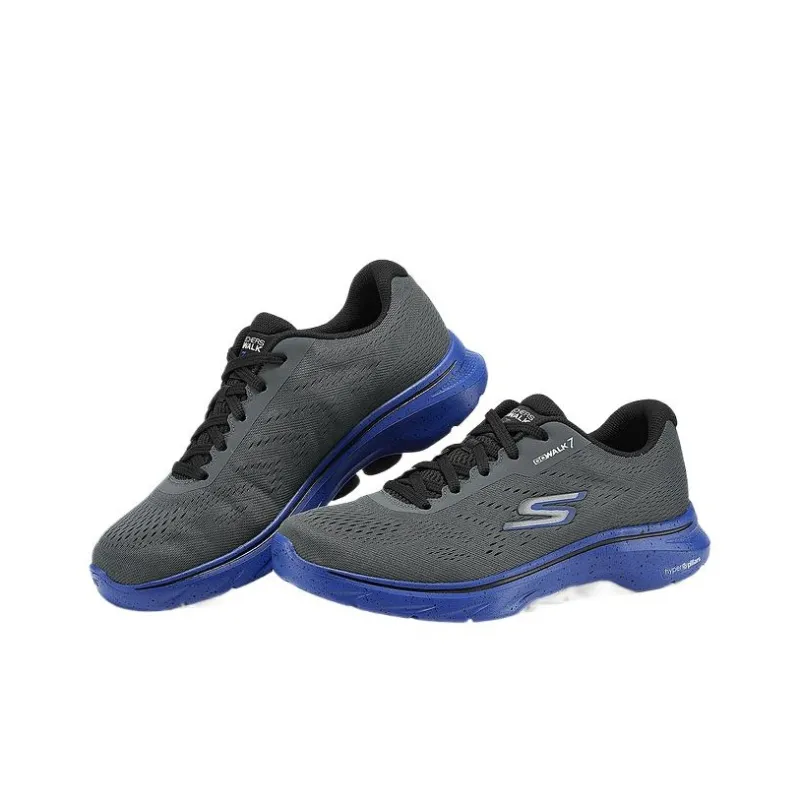Skechers MEN'S GO WALK Coverage Low Top Training Shoes Men's Gray Blue-3