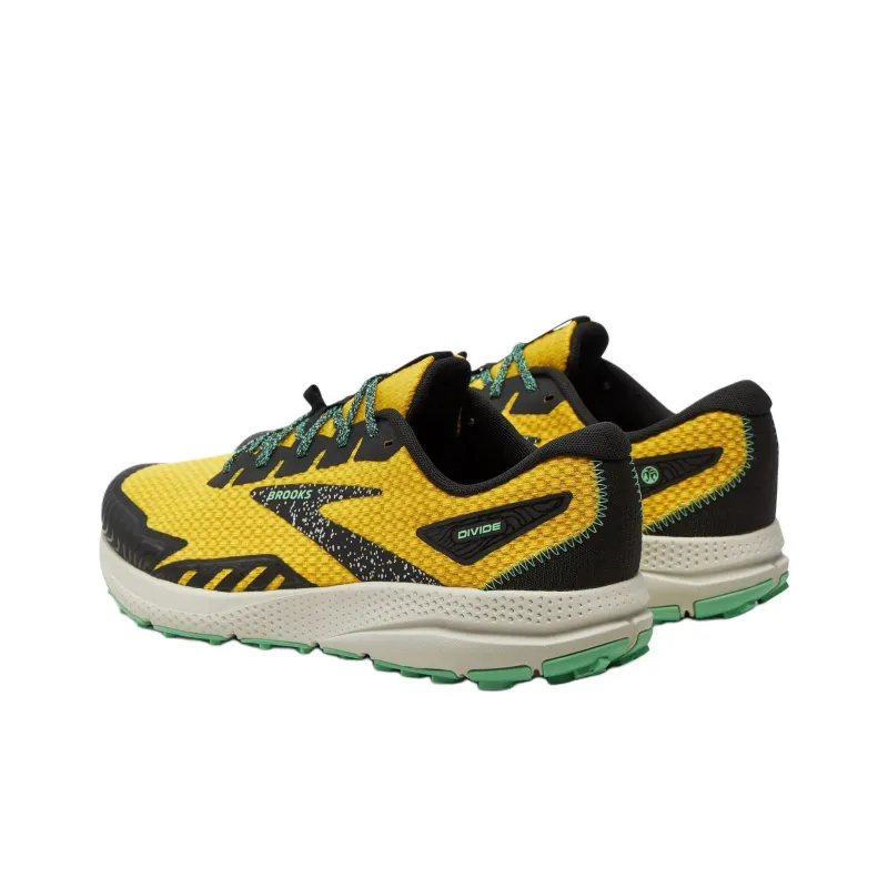 Brooks Divide 4 Anti Slip Wear Resistant Low Top Running Shoes Men's Yellow-2