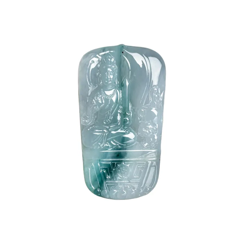 PUPAN Ice Glutinous Jadeite Pendants Unisex-0