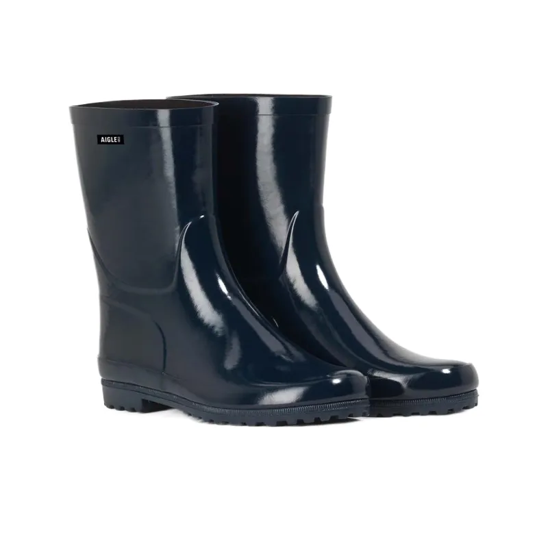 AIGLE Eliosa Waterproof And Wear resistant Rain Boots Women's Dark Blue-3