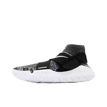 Nike Free RN Motion Flyknit 2018 Anti Slip Wear Resistant High Top Casual Running Shoes Women's Black Gray Color