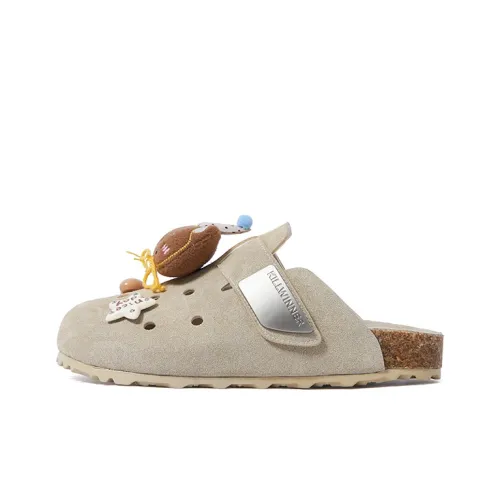 KILLWINNER Slip Resistant Abrasion Resistant Closed Toe Slippers Women's Beige