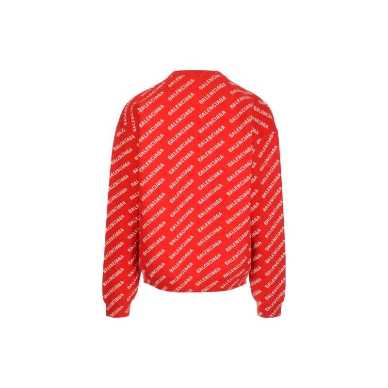 Balenciaga All Over Logo Crewneck-1