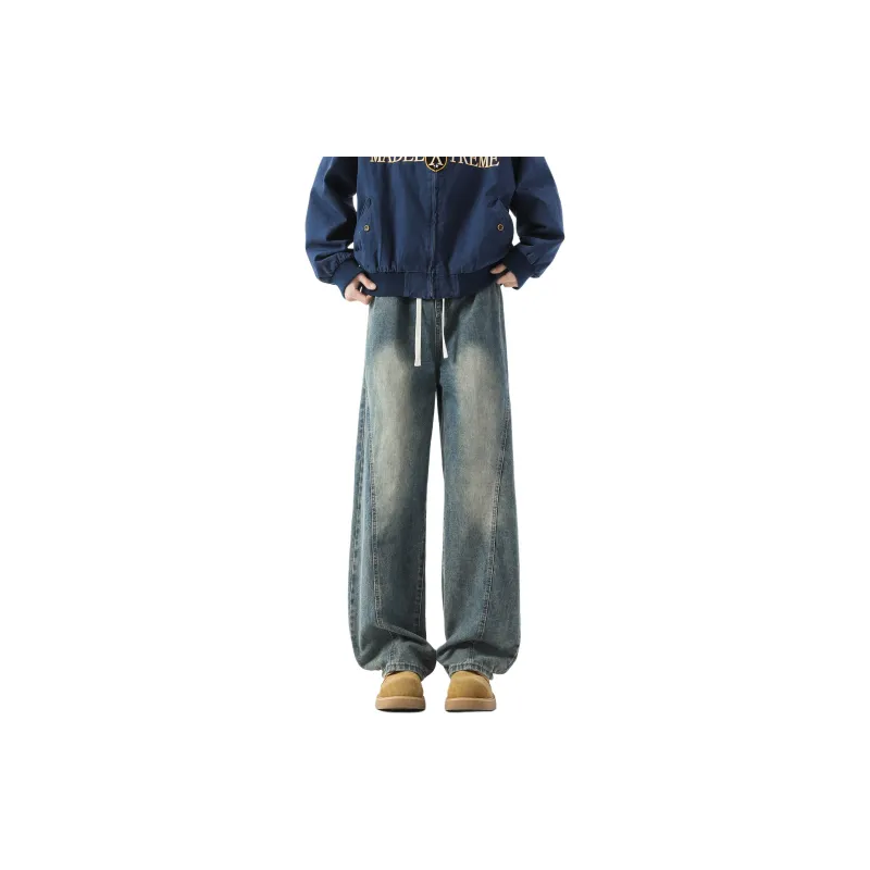 WARNING LIGHT Jeans Unisex Black-8