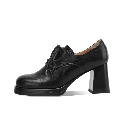 BOERDIQI Chunky Heel High Heels 7cm Women's Black