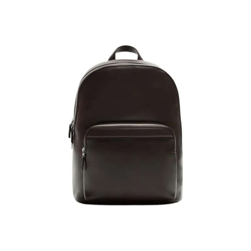 ZARA PU Backpack Regular Women's Brown-0