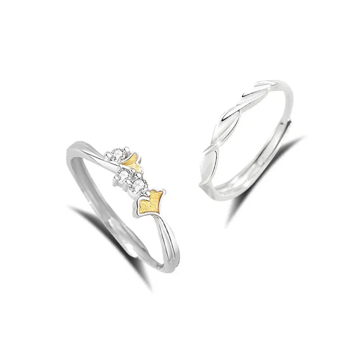 COPI 999 Fine Silver Synthetic Cubic Zirconia Rings Unisex-5