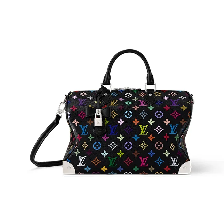LOUIS VUITTON X Takashi Murakami Speedy Soft 30 Black Multicolored-0