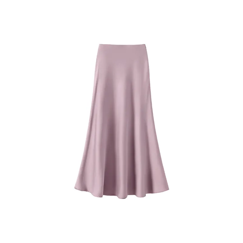 TOUCH Casual Long Skirt Women's Purple Pink-1