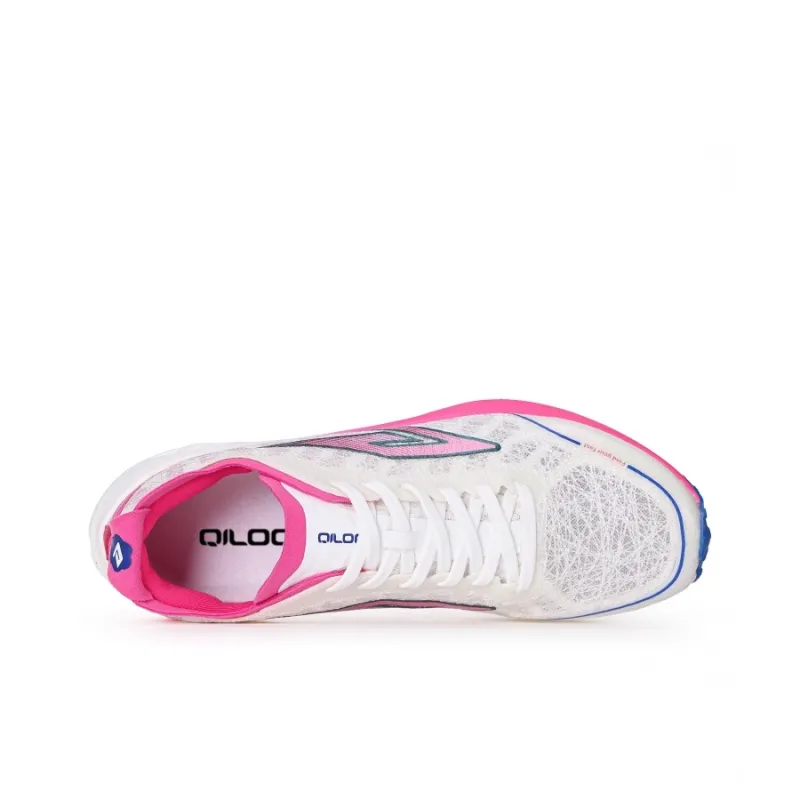 QILOO Slip Resistant, Abrasion Resistant, Breathable Low Top ETPU Technology Running Shoes Unisex Su Mei Fragrance Red-2