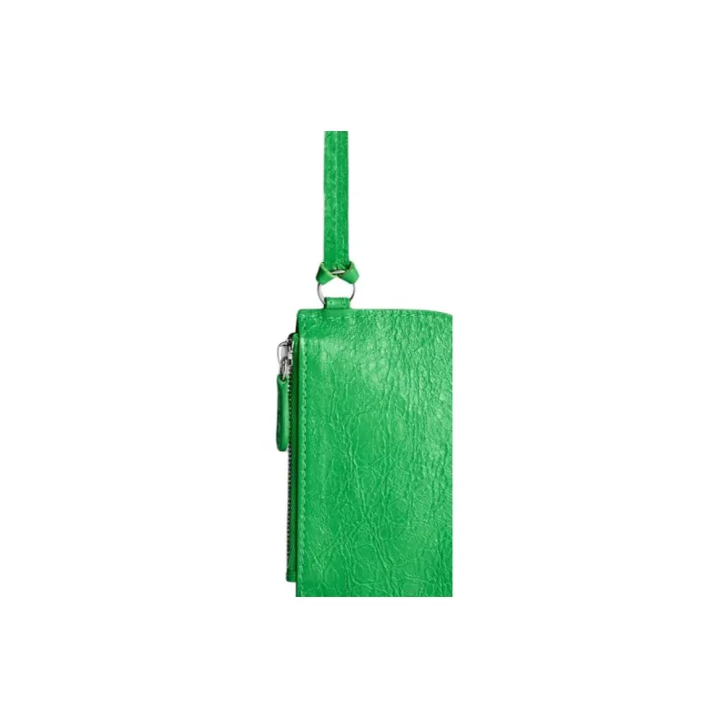 Balenciaga Le Cagole Lambskin Coin Purse Women's Bright Green-3