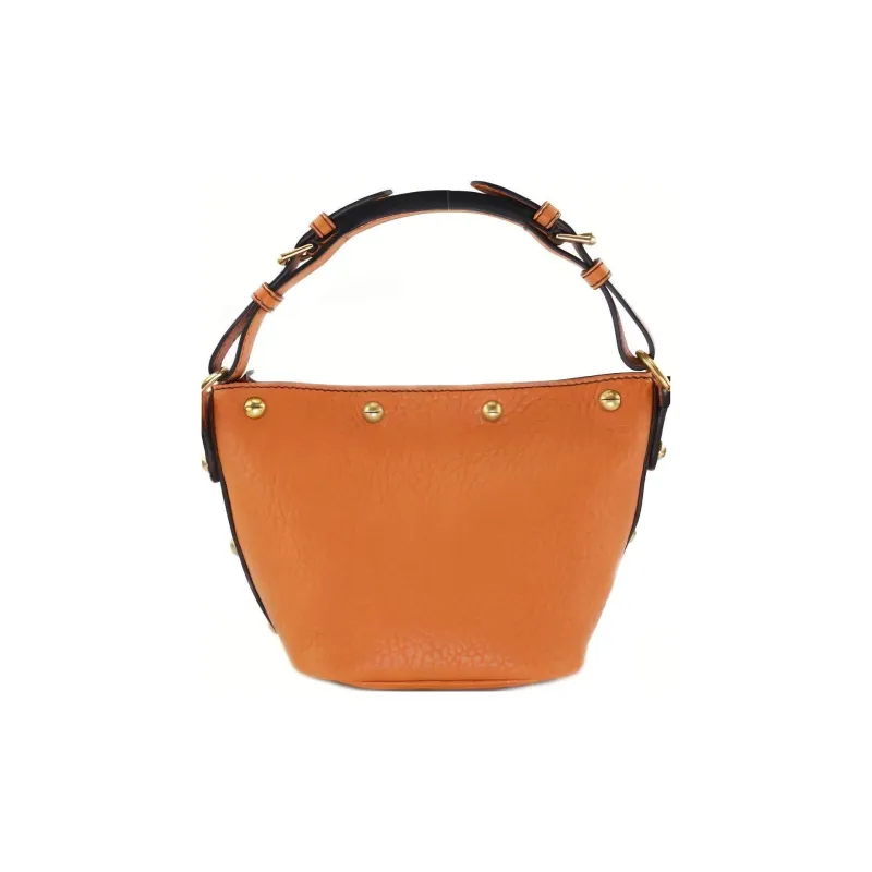 DIOR Cow Leather One Shoulder Handbag Women's Orange Red-1