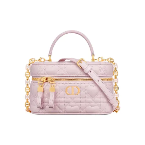 DIOR Caro Lambskin Makeup Bag Shoulder Bag Crossbody Bag Handbag Mini Women's Pink