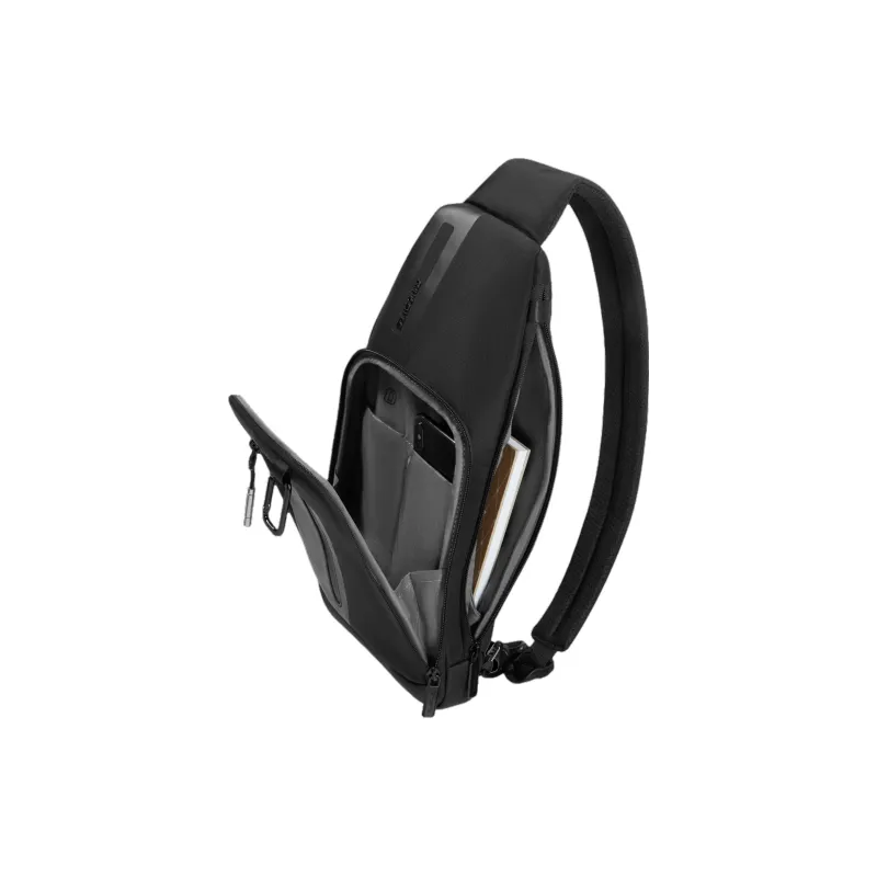 SAMSONITE Polyester One Shoulder Crossbody Sling Bags Men's Black-4