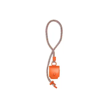 COACH Earbud Case Calfskin Earplug Case/Earphone Case Women's Orange