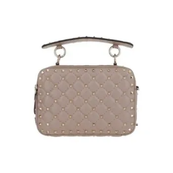 Valentino Leather One Shoulder Handbags Women's Beige