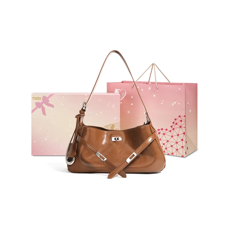 FAIRWHALE Cow Leather Shoulder Bag Regular Women's Mocha/Vintage Red/Premium Black/Moon White-0