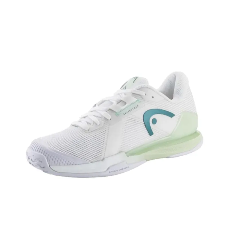 HEAD Anti-Slip Wear-Resistant Low-Top Tennis Shoes Women's White Green-0