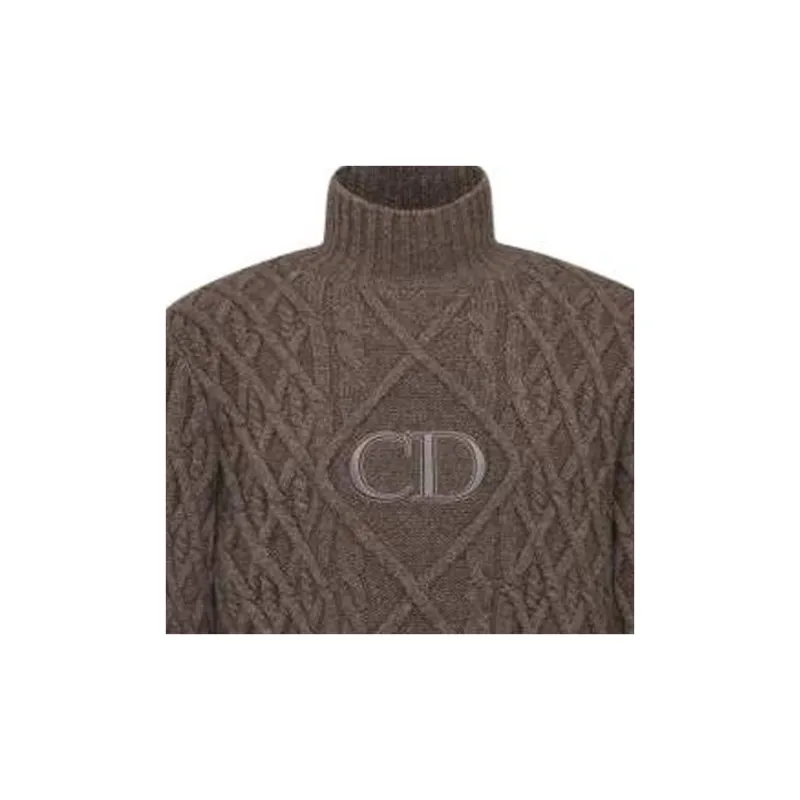 DIOR Cashmere Sweaters Men Brown-2