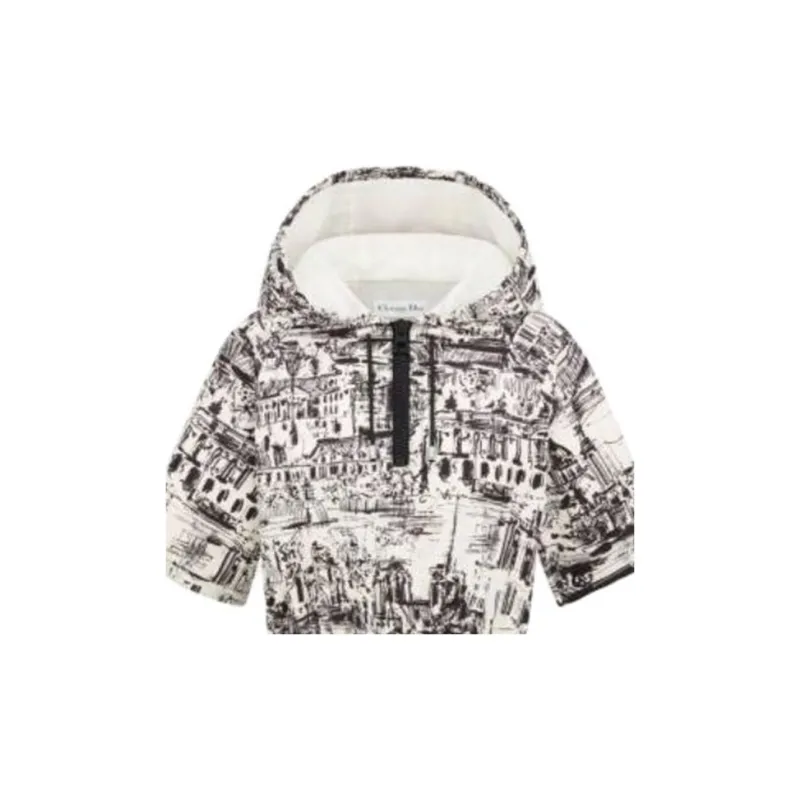DIOR Short Hooded Dress Short-Sleeved Dresses Women's Black-3