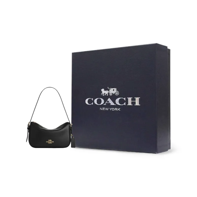COACH Kailey Cow Leather Handbag, Shoulder Bag Medium Size Women's Black-6