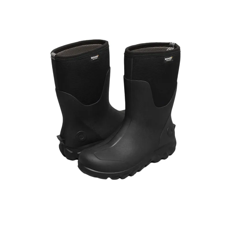 BOGS Wear-Resistant Slip-Resistant Rain Boots Men's Black-3