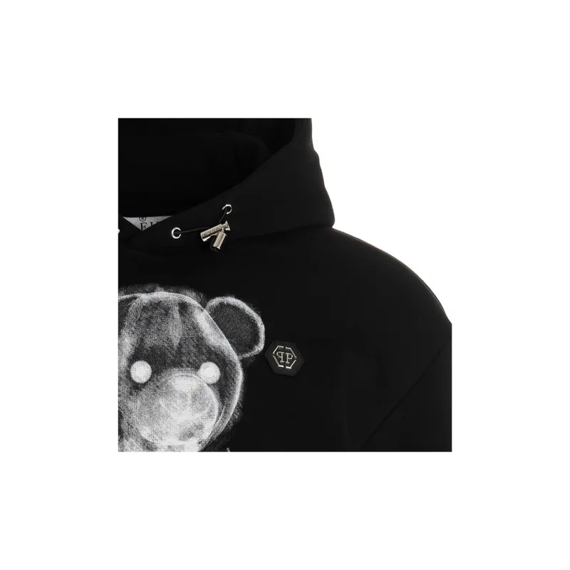 PHILIPP PLEIN Teddy Print Cotton Hoodie-4