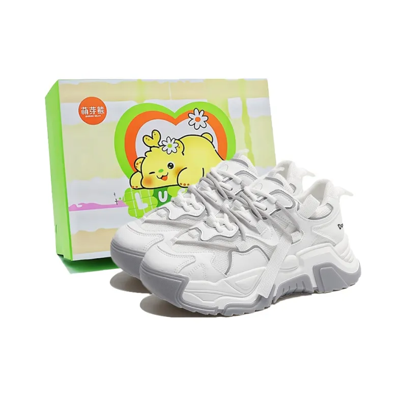 Budding Bear Anti-Slip Wear-Resistant Breathable Height Increasing Low-Top Chunky Sneakers Women's-12